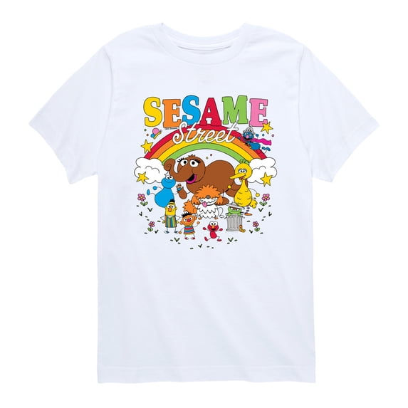 Sesame Street - Character Doodles - Youth Boys Short Sleeve Graphic T-Shirt