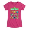 thumbnail image 1 of Sesame Street - Character Grid - Girls Fitted Short Sleeve Graphic T-Shirt, 1 of 4