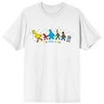 thumbnail image 1 of Sesame Street Characters Walking EST NYC 1969 Adult White Crew Neck Short Sleeve T-shirt-4XL, 1 of 5