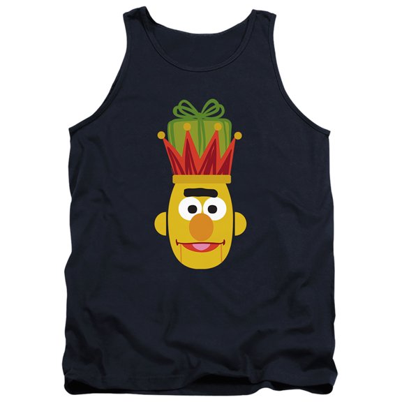 Sesame Street Christmas Nutcracker Bert Unisex Adult Tank Top,Navy, Large