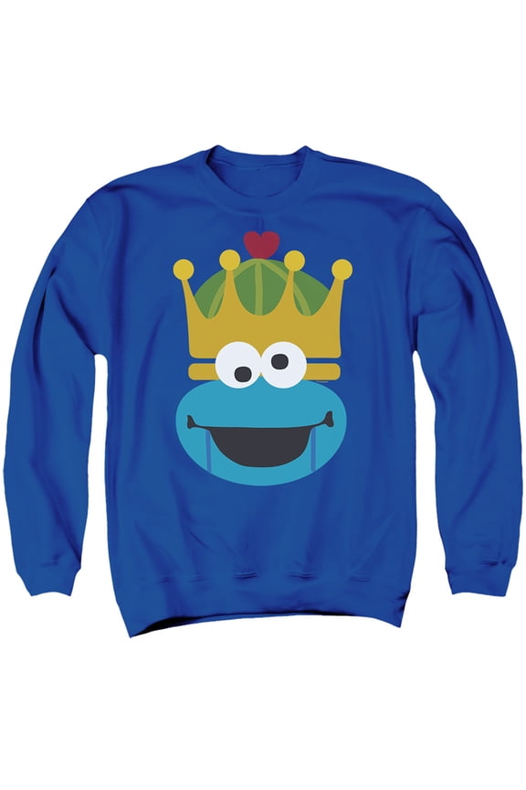 Christmas Nutcracker Cookie Monster Unisex Adult Crewneck Sweatshirt (Medium) Royal Blue