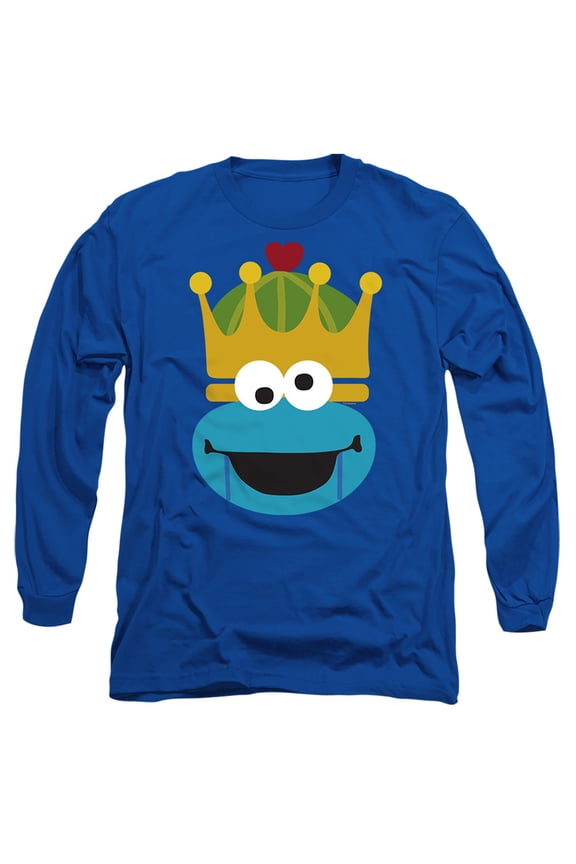 Christmas Nutcracker Cookie Monster Unisex Adult Long-Sleeve T Shirt (2X-Large) Royal Blue