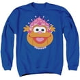 thumbnail image 1 of Sesame Street Christmas Nutcracker Zoey Unisex Adult Crewneck Sweatshirt (Large) Royal Blue, 1 of 1
