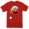 thumbnail image 1 of Sesame Street Christmas Santa Hat Elmo Face Unisex Adult T Shirt, Red, 3X-Large, 1 of 5