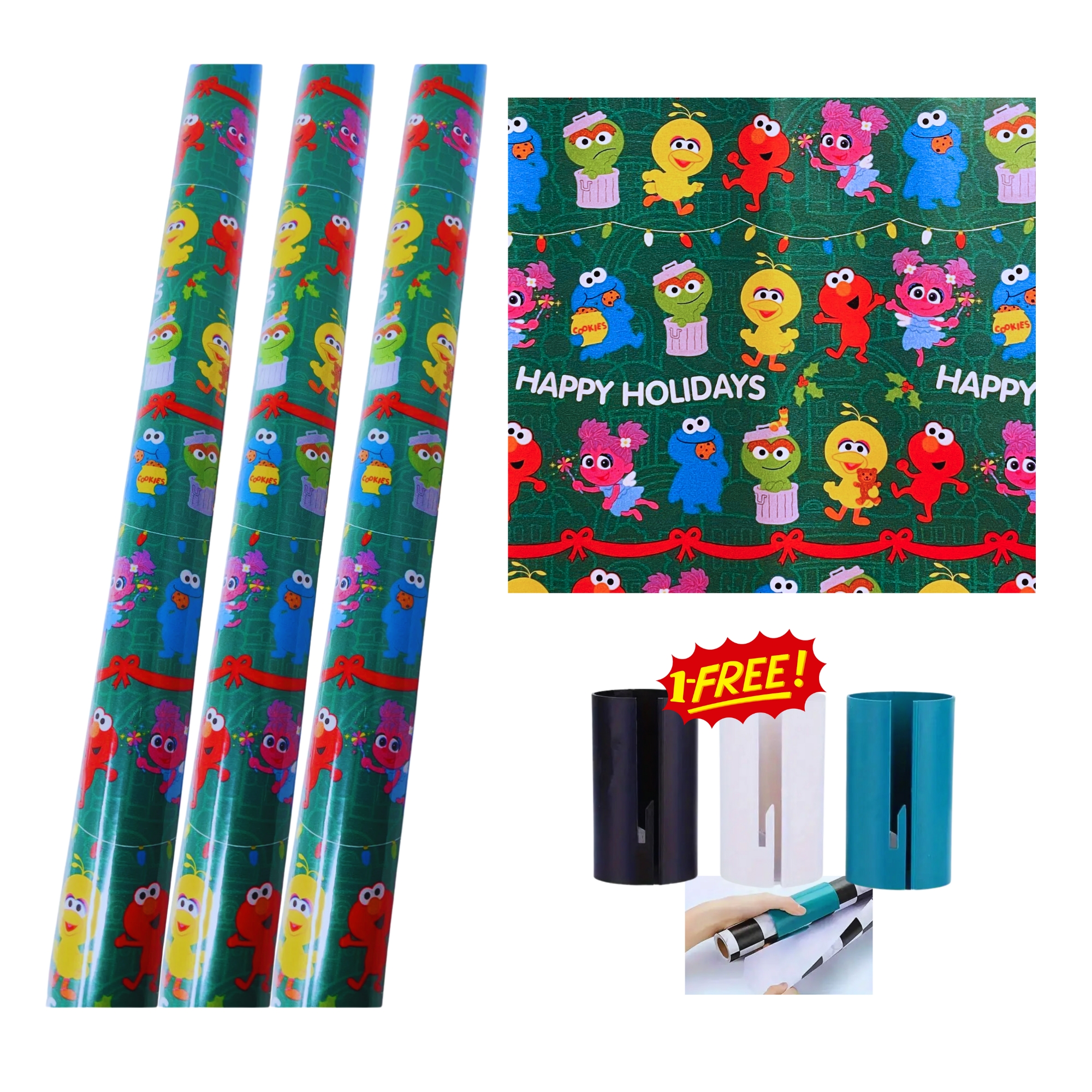 Sesame Street Christmas Wrapping Paper 
