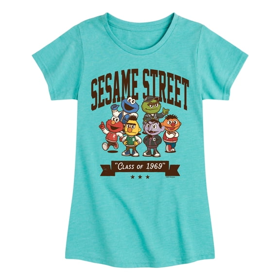 Sesame Street - Class Of 1969 - Girls Fitted Short Sleeve Graphic T-Shirt