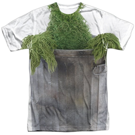 Sesame Street Classic Children's TV Show Oscar Costume Adult Front Print T-Shirt