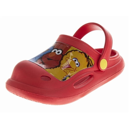 Sesame Street Clogs for Girls, Casual Comfortable Slip On Easy Clean (Toddler Little Kid), Red, Size: 3-4