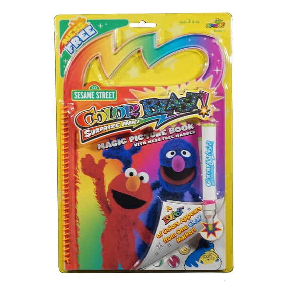 Sesame Street Color Blast Suprize Ink Magic Picture Book with Marker