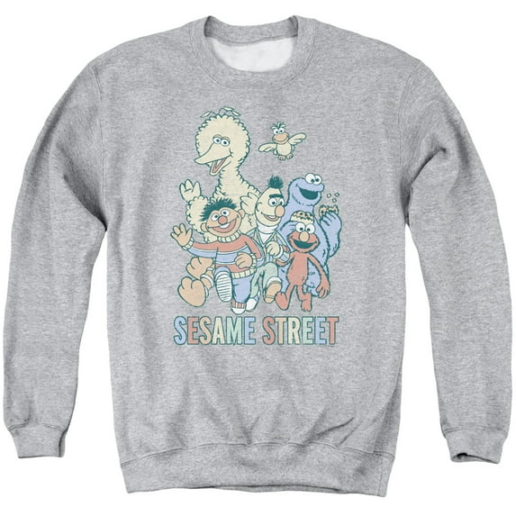 Sesame Street - Colorful Group - Crewneck Sweatshirt - Large