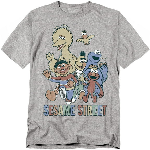 Sesame Street T-Shirt Colorful Group Unisex Graphic Tee For Men & Women