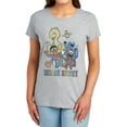thumbnail image 1 of Sesame Street Colorful Group Women's T Shirt (X-Large) Athletic Heather, 1 of 5