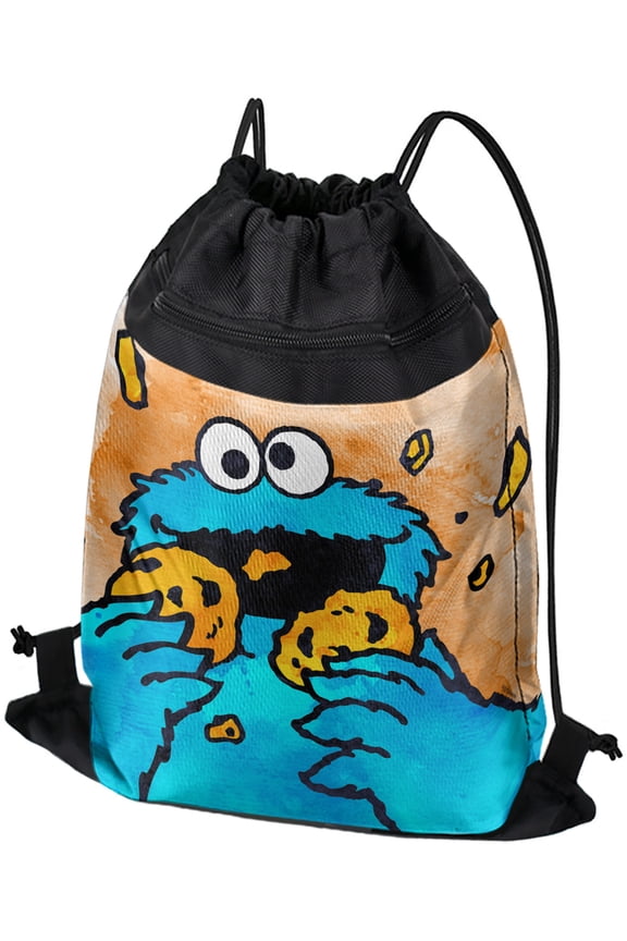 Cookie Crumbs Drawstring Backpack Sports Bag Sackpack 17" x 13", Perfect for Gym, Yoga or Practice