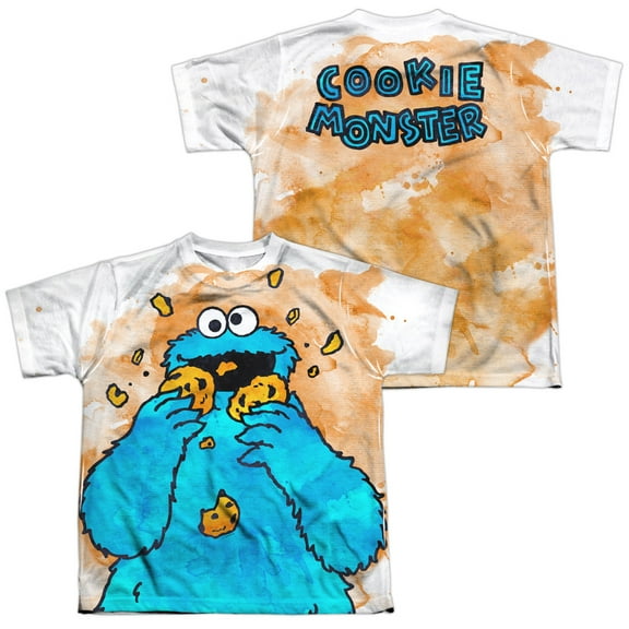 Sesame Street - Cookie Crumbs (Front/Back Print) - Youth Short Sleeve Shirt - Large