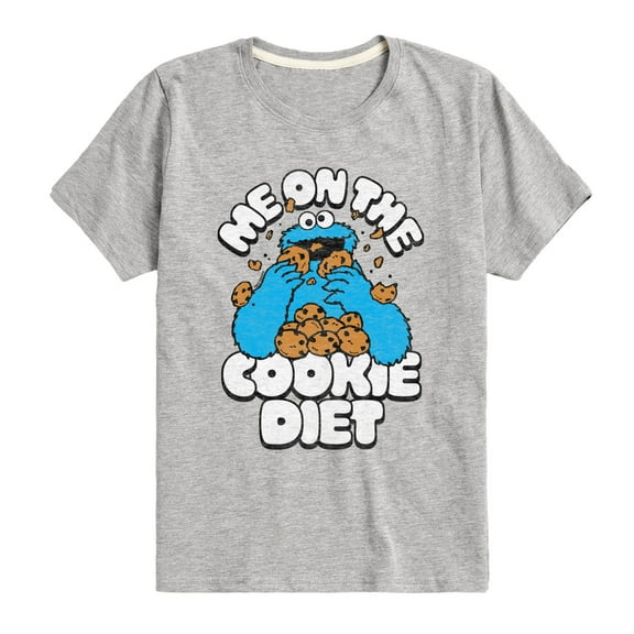 Sesame Street - Cookie Diet - Toddler and Youth Short Sleeve Graphic T-Shirt