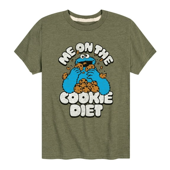 Sesame Street - Cookie Diet - Toddler and Youth Short Sleeve Graphic T-Shirt