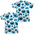 thumbnail image 1 of Sesame Street Cookie Face Pattern Unisex Adult Sublimated Costume T Shirt (Front/Back), X-Large Multicolor, 1 of 2