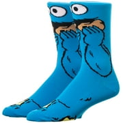 Sesame Street Cookie Monster 360-Degree Graphic Print Crew Socks for Men
