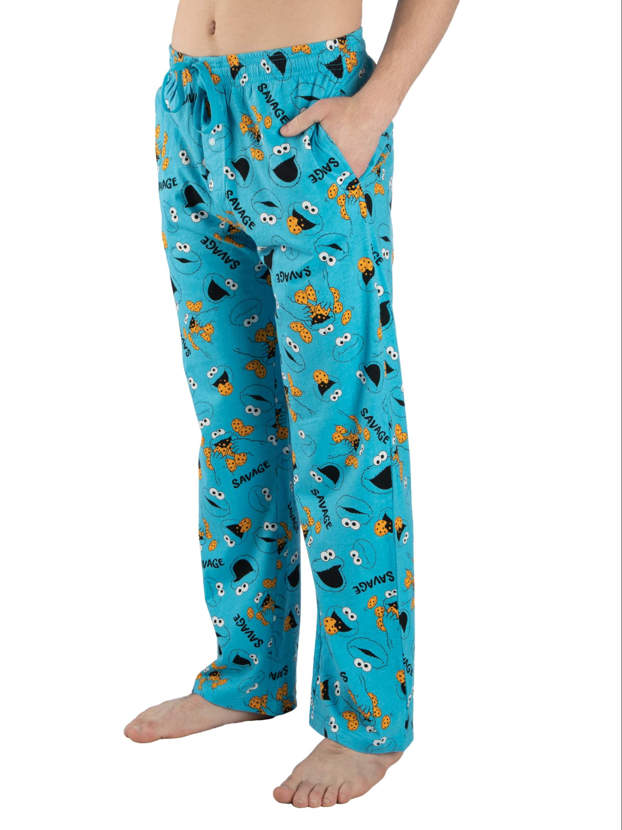 Sesame Street Cookie Monster Adult Mens Pajama Pant, Nepal