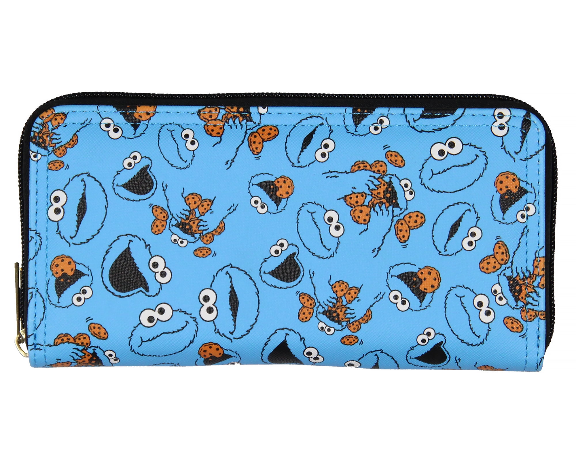Sesame Street Cookie Monster Allover Design Zip Around Closure