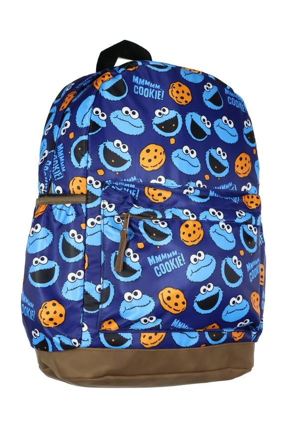 Sesame Street Cookie Monster Backpack Kids Laptop Travel Bookbag For Children