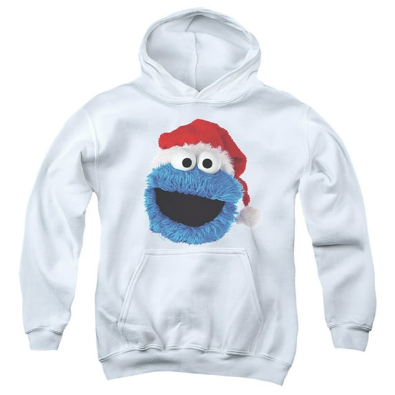 Sesame Street Cookie Monster Christmas Hat Kids Hoodie for Youth Boys and Girls