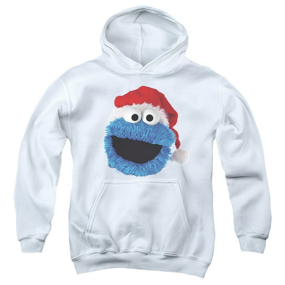 Sesame Street Cookie Monster Christmas Hat Kids Hoodie for Youth Boys and Girls