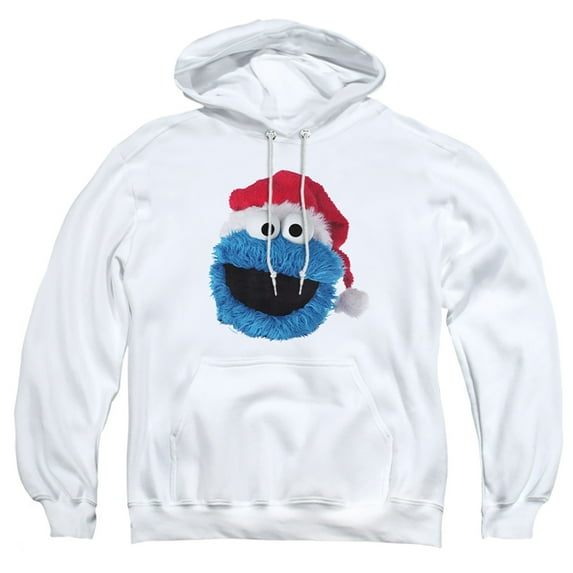 Sesame Street Cookie Monster Christmas Hat Unisex Adult Pull-Over Hoodie