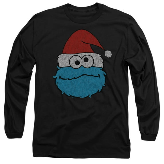 Sesame Street Cookie Monster Christmas Unisex Adult Long-Sleeve T Shirt
