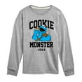 thumbnail image 1 of Sesame Street - Cookie Monster Collegiate - Toddler and Youth Long Sleeve T-Shirt, 1 of 4