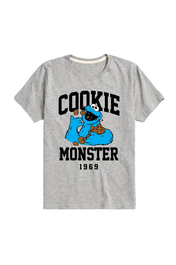 - Cookie Monster Collegiate - Toddler and Youth Short Sleeve Graphic T-Shirt