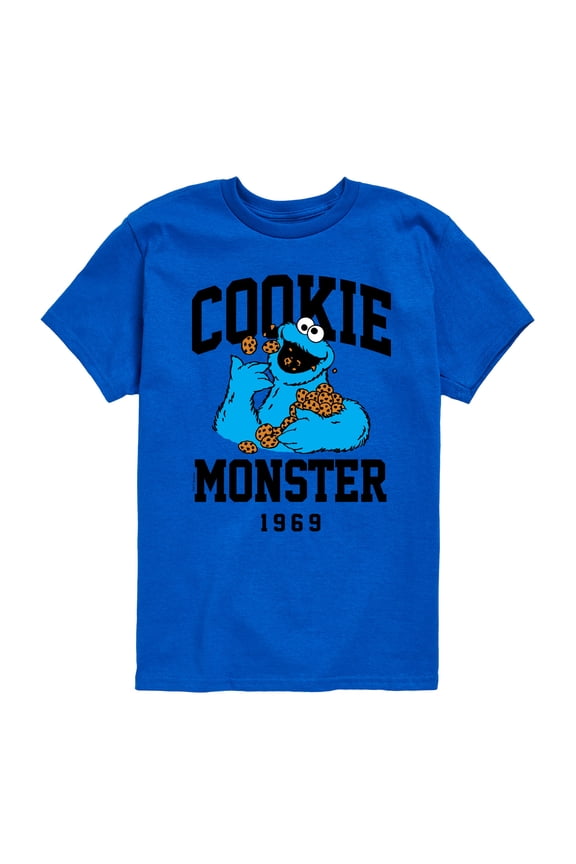 - Cookie Monster Collegiate - Toddler and Youth Short Sleeve Graphic T-Shirt