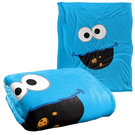 Sesame Street Cookie Monster Color Officially Licensed Silky Touch Super Soft Throw Blanket 50' x 60'