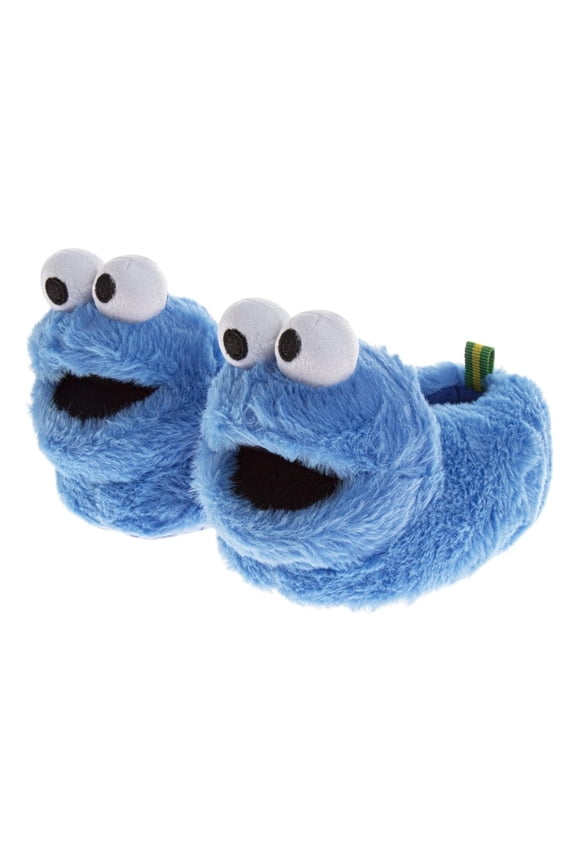 Cookie Monster Comfortable Boys Slippers (Toddler Big Kids), Blue, Size: 3 4