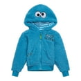 thumbnail image 1 of Sesame Street Cookie Monster Cozy Sherpa Zip Up Cosplay Hoodie Infant to Little Kid, 1 of 4