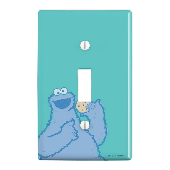 Sesame Street Cookie Monster Distressed Plastic Wall Decor Toggle Light Switch Plate Cover