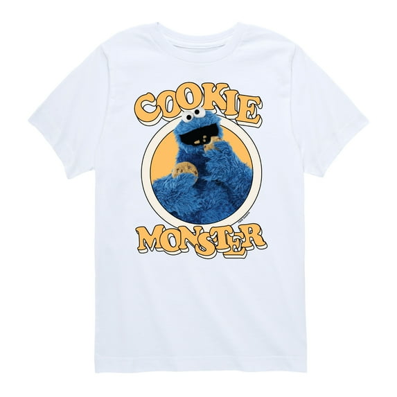 Sesame Street - Cookie Monster Eating - Toddler and Youth Short Sleeve Graphic T-Shirt