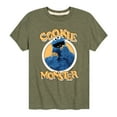 thumbnail image 1 of Sesame Street - Cookie Monster Eating - Toddler and Youth Short Sleeve Graphic T-Shirt, 1 of 5