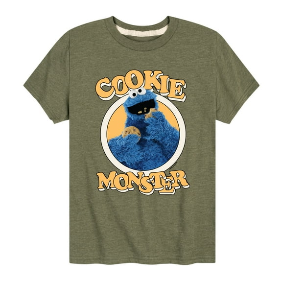 Sesame Street - Cookie Monster Eating - Toddler and Youth Short Sleeve Graphic T-Shirt