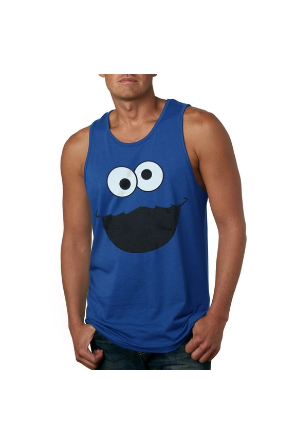 Cookie Monster Face Adult Tank Top