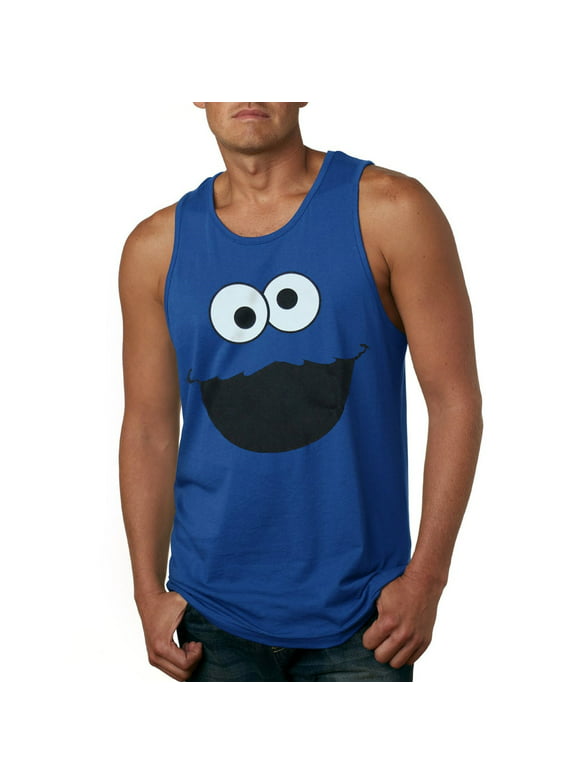 Sesame Street Cookie Monster Face Adult Tank Top