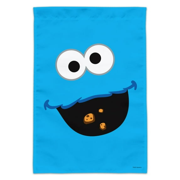 Sesame Street Cookie Monster Face Garden Yard Flag