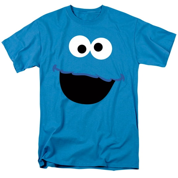 Sesame Street Cookie Monster Face Officially Licensed Adult T Shirt
