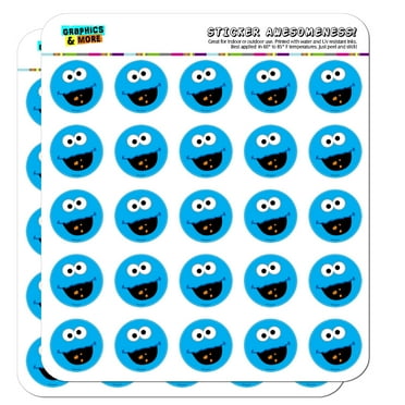 Sesame Street Cookie Monster Face Planner Calendar Scrapbooking Crafting Stickers