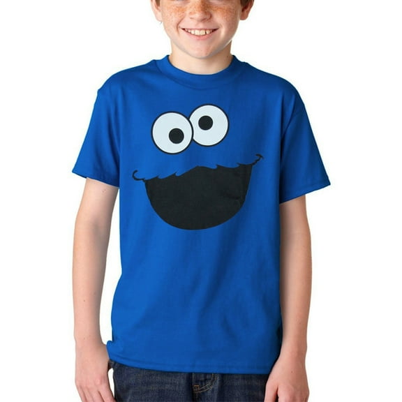 Sesame Street Cookie Monster Face Youth Kids T-Shirt