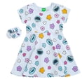 thumbnail image 1 of Sesame Street Cookie Monster French Terry Skater Dress and Scrunchie Infant to Little Kid, 1 of 5