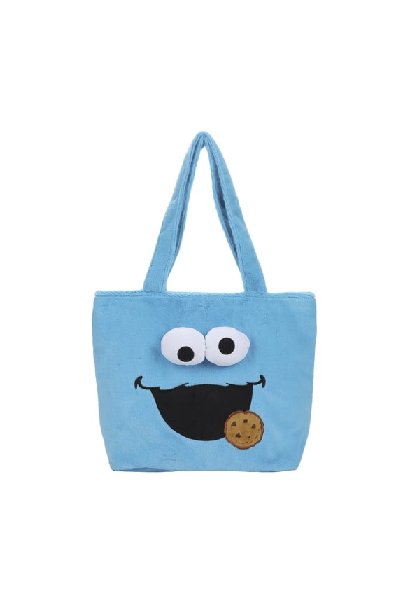 Sesame Street Cookie Monster Fuzzy Tote Bag