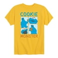 thumbnail image 1 of Sesame Street - Cookie Monster Grid - Toddler and Youth Short Sleeve Graphic T-Shirt, 1 of 5