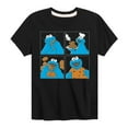 thumbnail image 1 of Sesame Street - Cookie Monster Grid - Toddler and Youth Short Sleeve Graphic T-Shirt, 1 of 5