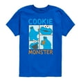 thumbnail image 1 of Sesame Street - Cookie Monster Grid - Toddler and Youth Short Sleeve Graphic T-Shirt, 1 of 5